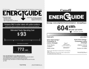 KitchenAid KBSN608ESS Energy Guide