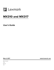 Lexmark MX317 User Guide