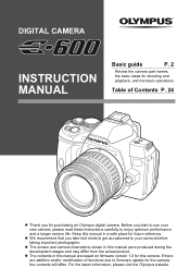 Olympus E-600 E-600 Instruction Manual (English)