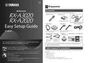 Yamaha RX-A2020 Easy Start Guide