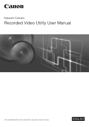 Canon VB-R12VE Recorded Video Utility User Manual