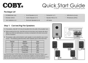 Coby DVD968 Quick Setup Guide