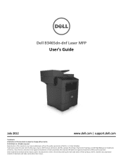 Dell B3465dn Mono Laser Multifunction Printer User Guide