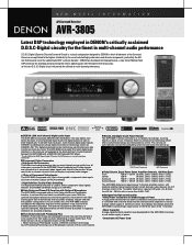 Denon AVR-3805 Literature/Product Sheet