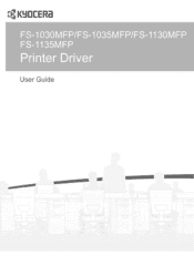 Kyocera FS-1035MFP/L FS-1035MFP/DP/1135MFP Printer Driver User Guide Rev 14.23