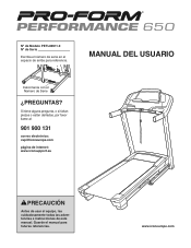 ProForm Performance 650 Treadmill Spanish Manual