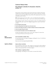 Xerox DC240 Customer Release Notes for built-in Fiery Network Controller for DoucColor 250/240 version 1.0