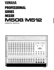 Yamaha M508 Owner's Manual (image)
