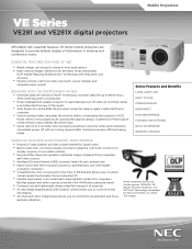 NEC NP-VE281 Specification Brochure