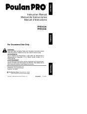Poulan PPB1634 User Manual