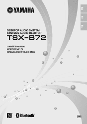 Yamaha TSX-B72 TSX-B72 Owners Manual