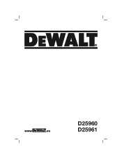 Dewalt D25960K Instruction Manual