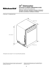 KitchenAid KDTM704KPS Dimension Guide