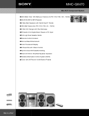 Sony MHC-GX470 Marketing Specifications