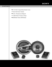 Sony XS-GTX1621S Marketing Specifications