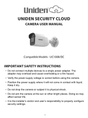 Uniden UC100B-DC English Owner Manual