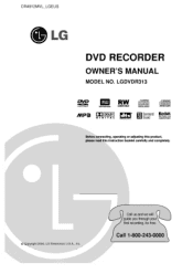LG LGDVDR313 Owners Manual