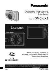 Panasonic DMCLX2 Digital Still Camera-english/spanish