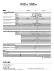 HP 8886 HP Pavilion PCs - (English) Hitachi GD-7000 Series DVD-ROM Data Sheet