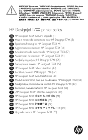 HP DesignJet T700 HP Designjet T770 Printer Series - Memory Upgrade: English