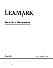 Lexmark 21Z0300 Technical Reference