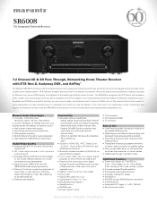 Marantz SR6008 Specification Sheet