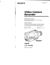 Sony CCD-TR66 Operating Instructions  (primary manual)