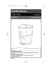 Hamilton Beach D43012B Use And Care