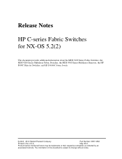HP Cisco MDS 8/12c Release Notes HP C-series Fabric Switches for NX-OS 5.2(2) (5697-1882, May 2012)