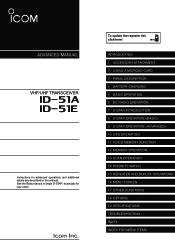 Icom ID-51A PLUS2 Advanced Owners Manual