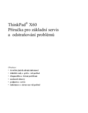Lenovo ThinkPad X60s (Czech) Service and Troubleshooting Guide