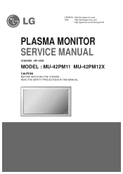 LG MU-42PM12X Service Manual