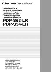 Pioneer PDP-S53-LR Operating Instructions
