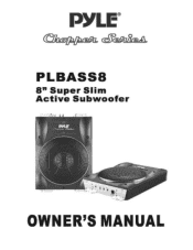 Pyle PLBASS8 PLBASS8 Manual 1