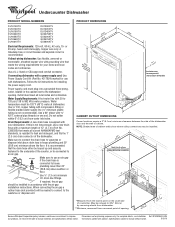 Whirlpool GU2800XTVB Dimension Guide