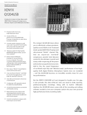 Behringer Q1204USB Product Information Document