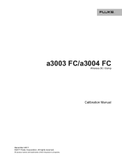 Fluke A3003 FC Calibration Manual