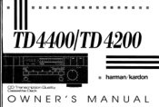 Harman Kardon TD4400 Owners Manual