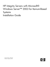 HP Integrity rx8620 Installation (Smart Setup) Guide, Windows Server 2003, v6.1