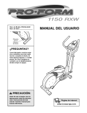 ProForm 1150 Rxw Spanish Manual