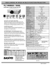Sanyo PLC-WM5500/L Print Specs