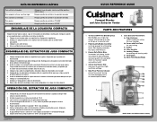 Cuisinart BJC-550 Quick Reference