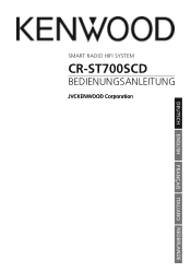 Kenwood CR-ST700SCD-S Operation Manual