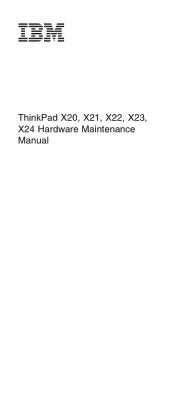 Lenovo ThinkPad X21 ThinkPad X20, X21, X22, X23, X24 Hardware Maintenance Manual (March 2002)