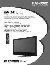 Magnavox 37MF437B Product Spec Sheet