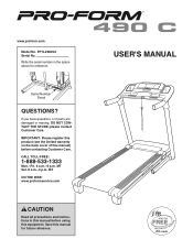 ProForm 490 C Treadmill English Manual