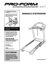 ProForm Endurance M7 Treadmill Italian Manual