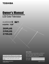 Toshiba 37HL86 Owners Manual