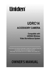 Uniden UDRC14 English Owner's Manual