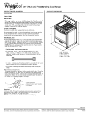 Whirlpool WFG505M0BW Dimension Guide